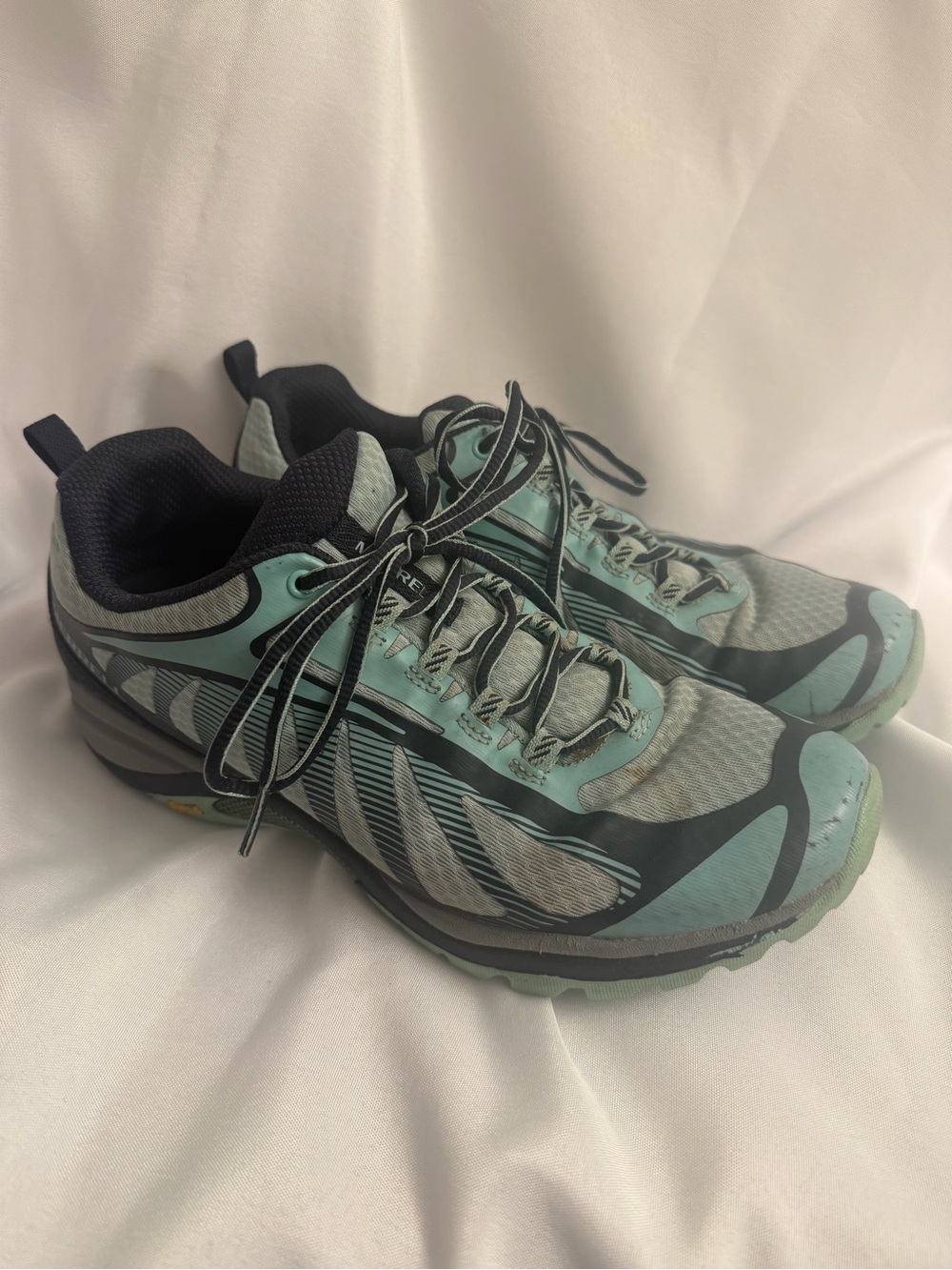 Merrell Women's Teal and Black Trail Running Shoes